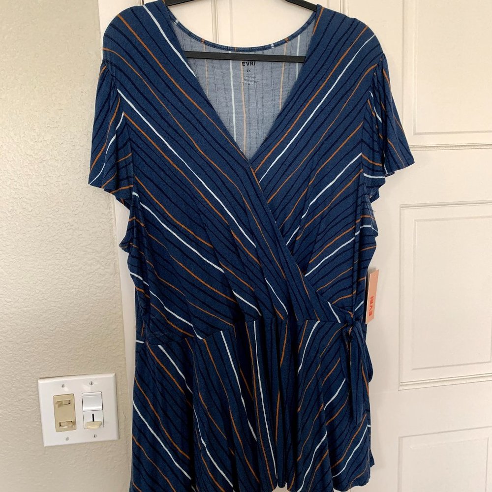 EVRI Blue Surplus Blouse | 2x